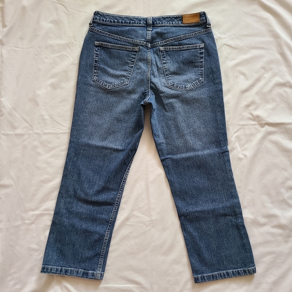 ❤️VGUC Tommy Hilfiger Medium Blue Wash y2k Slit Ankle Straight Leg Denim Jeans 8 - Picture 3 of 15
